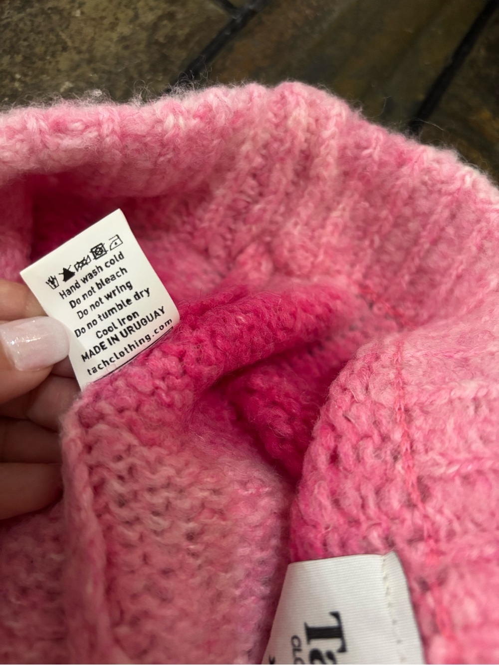 Tach Clothing Pink Gradient Ombre Knit Mini Boho Tania Skirt XS Anthropologie - Picture 8 of 13